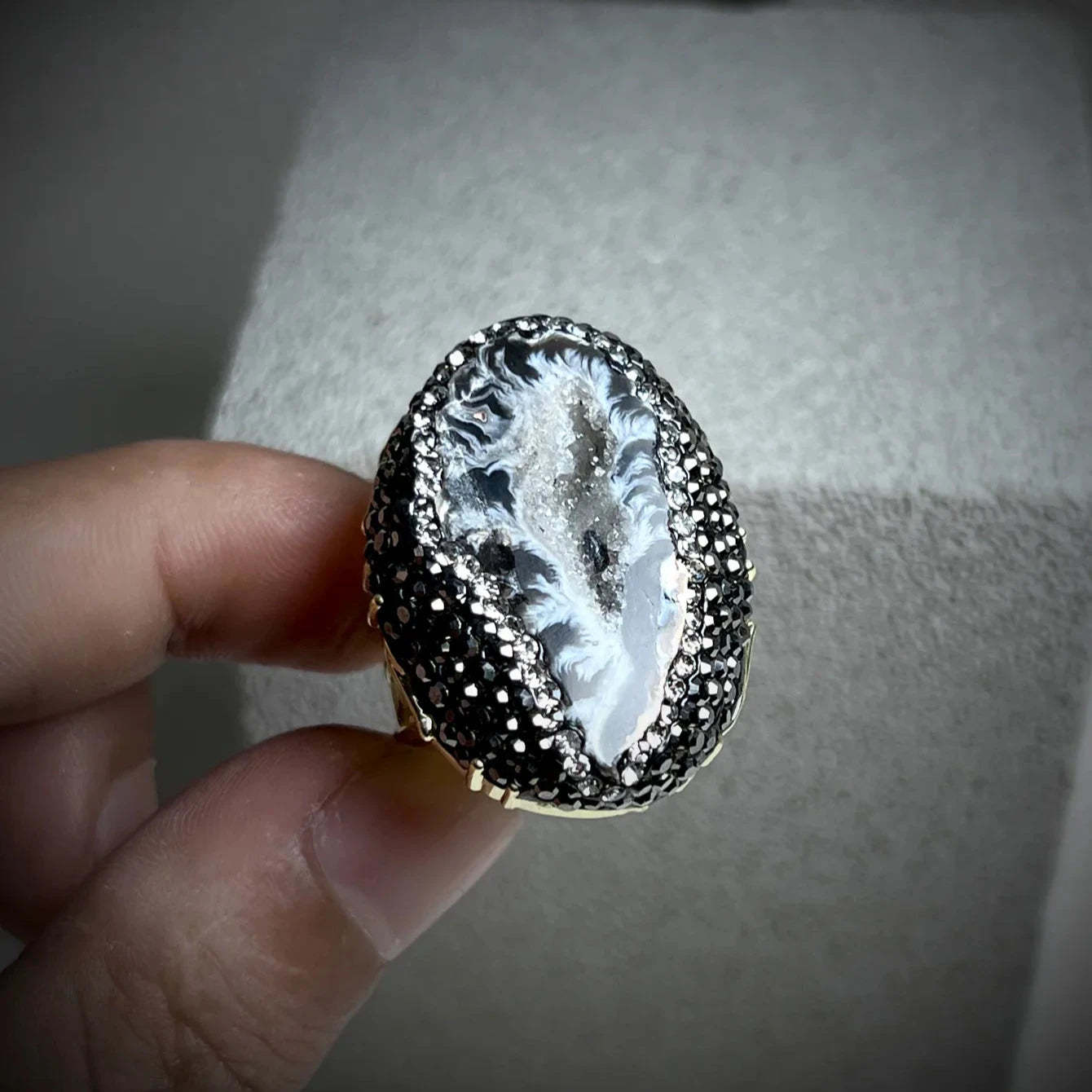 Celestia Aura Geode Statement Ring - AmoreNmore