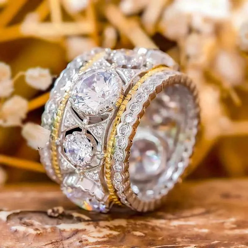 Eternal Grace Dual-Tone Statement Ring