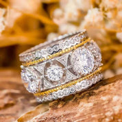 Eternal Grace Dual-Tone Statement Ring