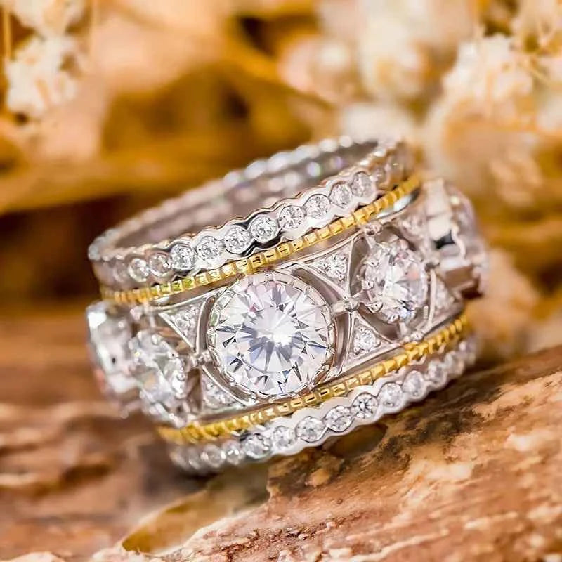 Eternal Grace Dual-Tone Statement Ring