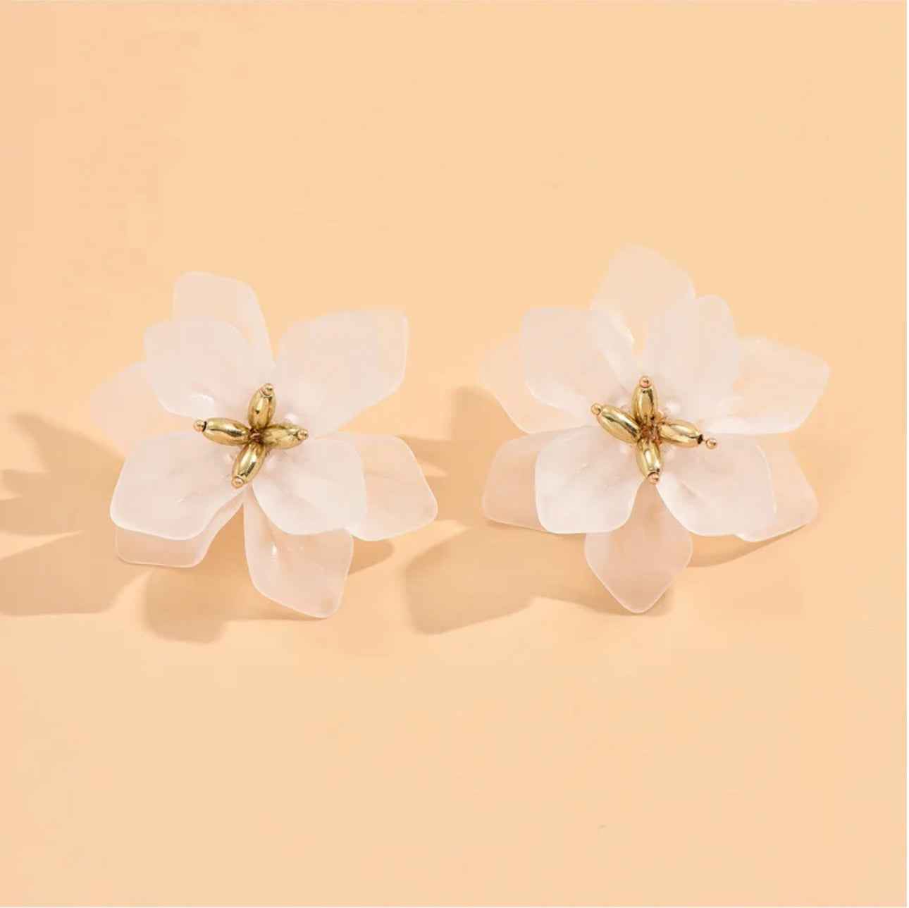 Frosted Magnolia Studs