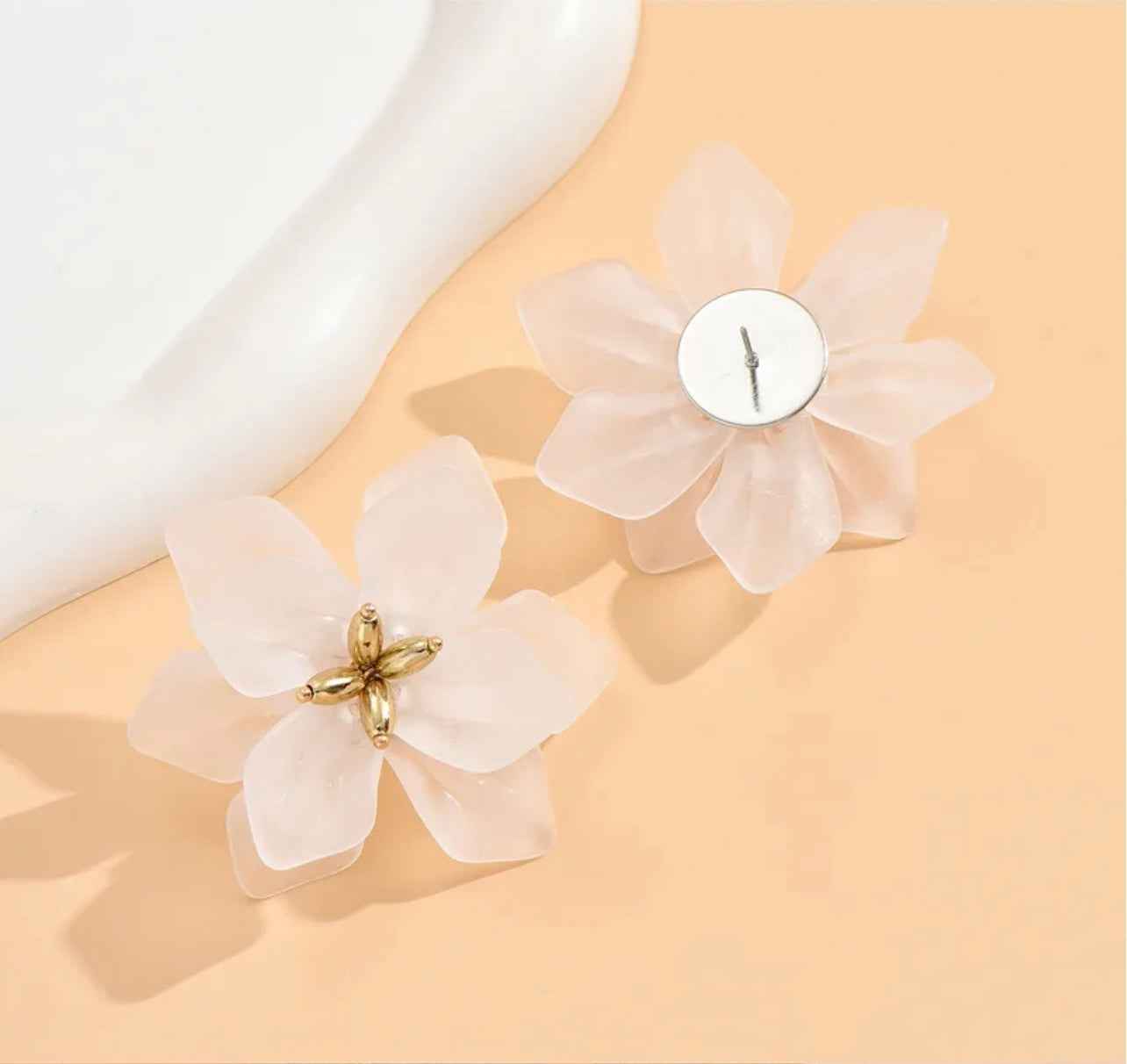 Frosted Magnolia Studs