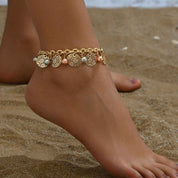 Golden Breeze Charm Anklet
