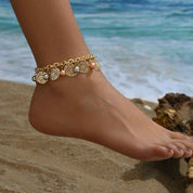 Golden Breeze Charm Anklet
