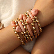 Blush Harmony Beaded Bracelet Set for Effortless Style and Elegance - AmoreNmore