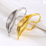 Glam Orbit Twin 925 Silver / 18K Gold Plated Adjustable Ring - AmoreNmore