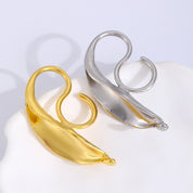 Glam Orbit Twin 925 Silver / 18K Gold Plated Adjustable Ring - AmoreNmore