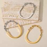 Bold Arc - Luxe Chainlink Bracelet for Elegant Style and Comfort - AmoreNmore