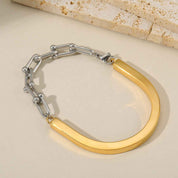 Bold Arc - Luxe Chainlink Bracelet for Elegant Style and Comfort - AmoreNmore