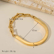 Bold Arc - Luxe Chainlink Bracelet for Elegant Style and Comfort - AmoreNmore