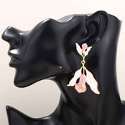 Blush Lily Bloom Earrings - Elegant Floral Jewelry for Every Occasion - AmoreNmore