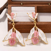 Blush Lily Bloom Earrings - Elegant Floral Jewelry for Every Occasion - AmoreNmore