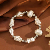 Baroque Luxe Pearl Stretch Bracelet for Elegant Style and Comfort - AmoreNmore