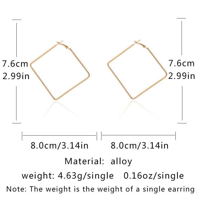 Geometrix Square Hoop Earrings