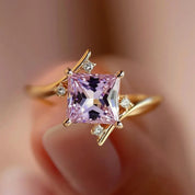Ethereal Amara Princess-Cut Lavender Ring