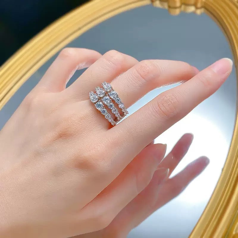 Celesté Luxe Multi-Row Statement Ring