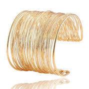 Golden Mirage Wire Bangle Cuff