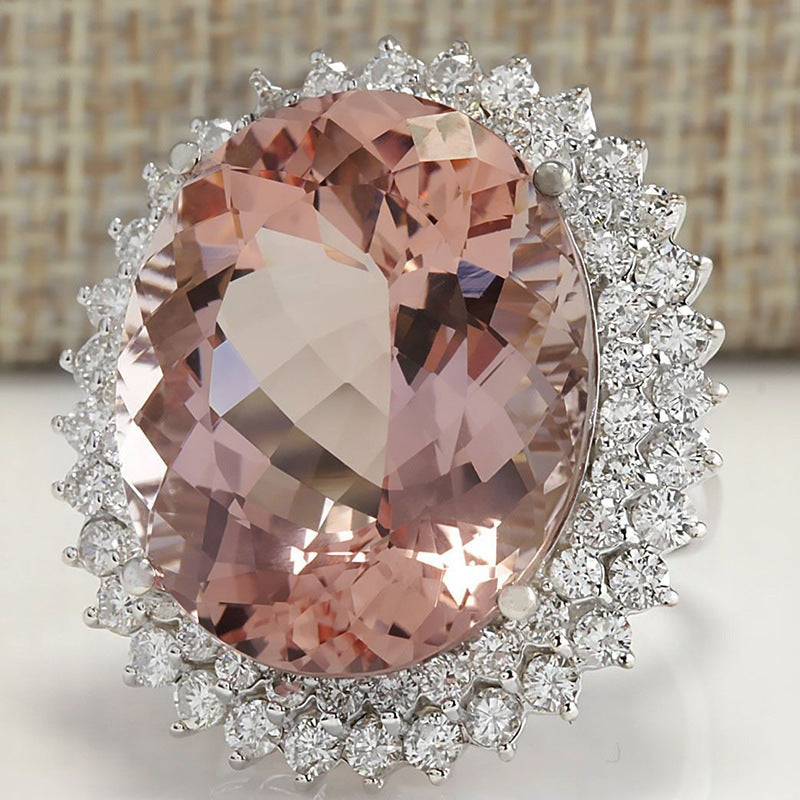 Blush Radiance Crown 925 Silver Plated Ring - AmoreNmore