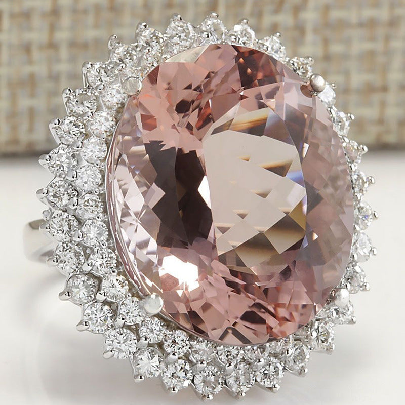 Blush Radiance Crown 925 Silver Plated Ring - AmoreNmore
