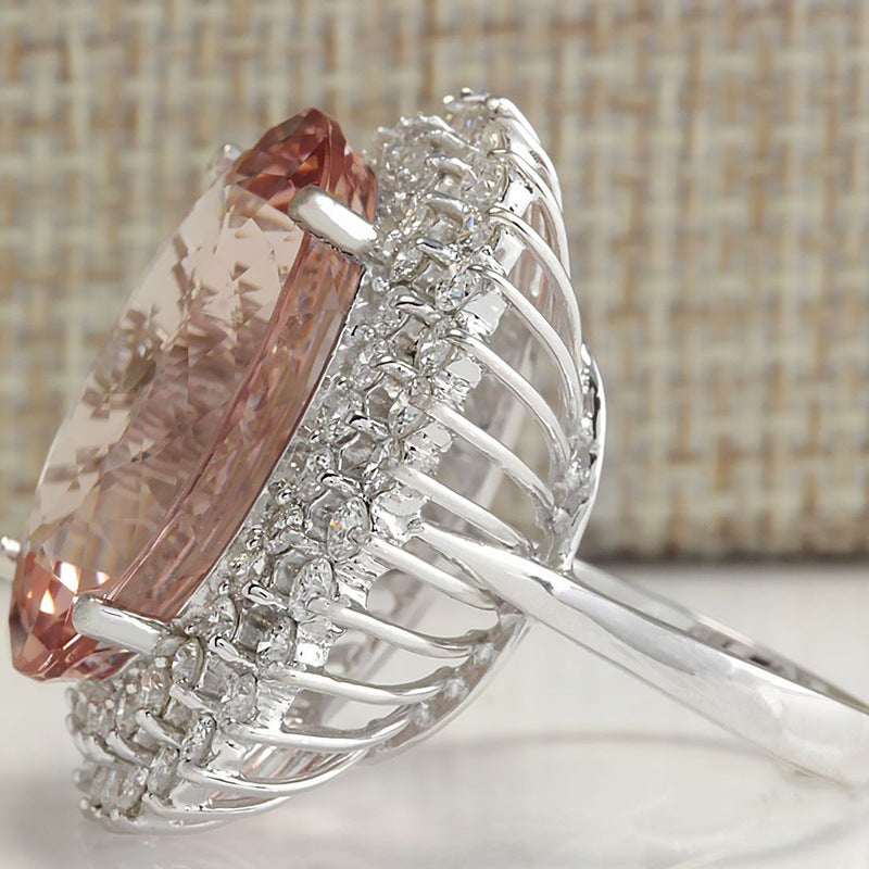 Blush Radiance Crown 925 Silver Plated Ring - AmoreNmore