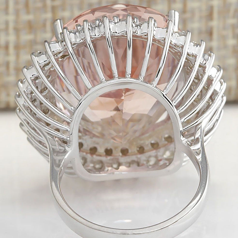Blush Radiance Crown 925 Silver Plated Ring - AmoreNmore