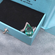 Aqua Dusk Teardrop Ring