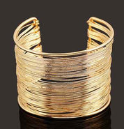 Golden Mirage Wire Bangle Cuff