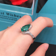 Aqua Dusk Teardrop Ring