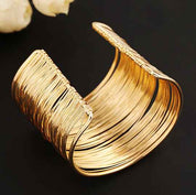 Golden Mirage Wire Bangle Cuff