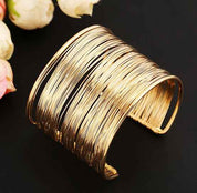 Golden Mirage Wire Bangle Cuff