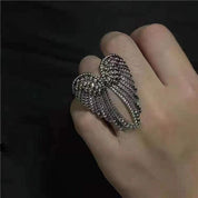 Angel Wing 925 Silver Plating Adjustable Ring - AmoreNmore