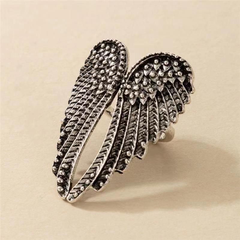 Angel Wing 925 Silver Plating Adjustable Ring - AmoreNmore