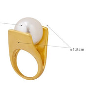 Pearl Luxe 18K gold Plated Statement Ring - AmoreNmore