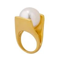 Pearl Luxe 18K gold Plated Statement Ring - AmoreNmore