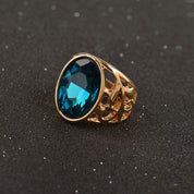 Blue Dynasty – Gold Cutwork 18K Gold Plated Statement Ring