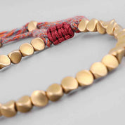 Zenith Calm | Loop Adjustable Beaded Bracelet | Matte Bead Cord Design with Gold Accents | Minimal Everyday Comfort Bracelet