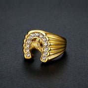 Horse Motif Ring – Gold/silver Finish