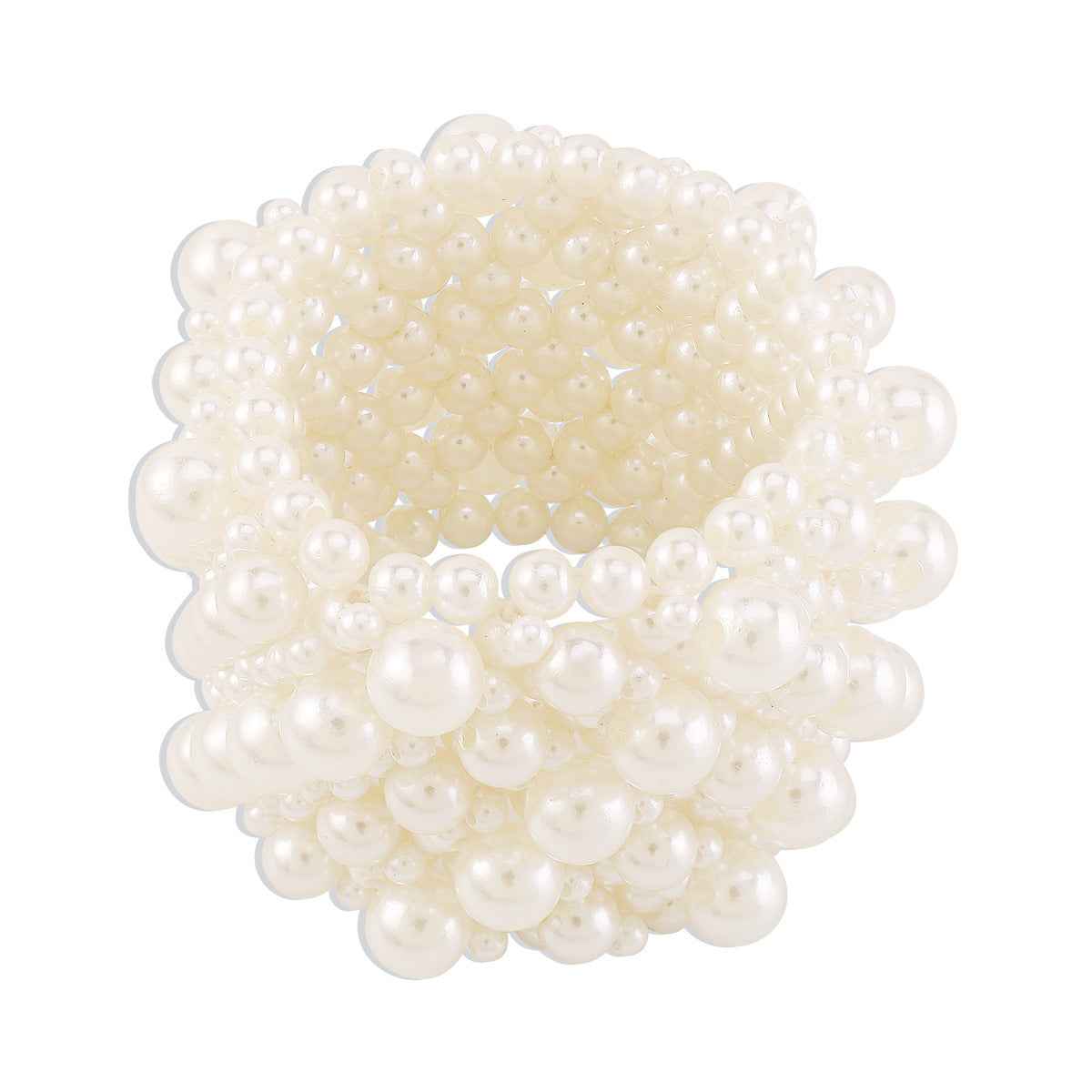Veloura Bloom | Pearl Statement Cuff Bracelet | Gold Plated Multi-Pearl Cluster Design | Elegant Occasion Luxe Bracelet