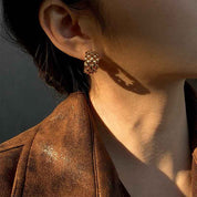 Gilded Edge | Chain Luxe Hoop Earrings | Gold Plated Interlock Link Design | Bold Contemporary Luxe Hoops