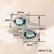 Aqua Serene Duo Adjustable Ring