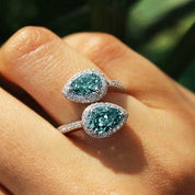 Aqua Serene Duo Adjustable Ring