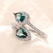 Aqua Serene Duo Adjustable Ring