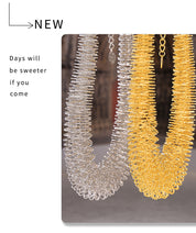 Gilded Flow | Mesh Statement Necklace | Gold Plated Woven Texture Design | Bold Contemporary Luxe Necklace