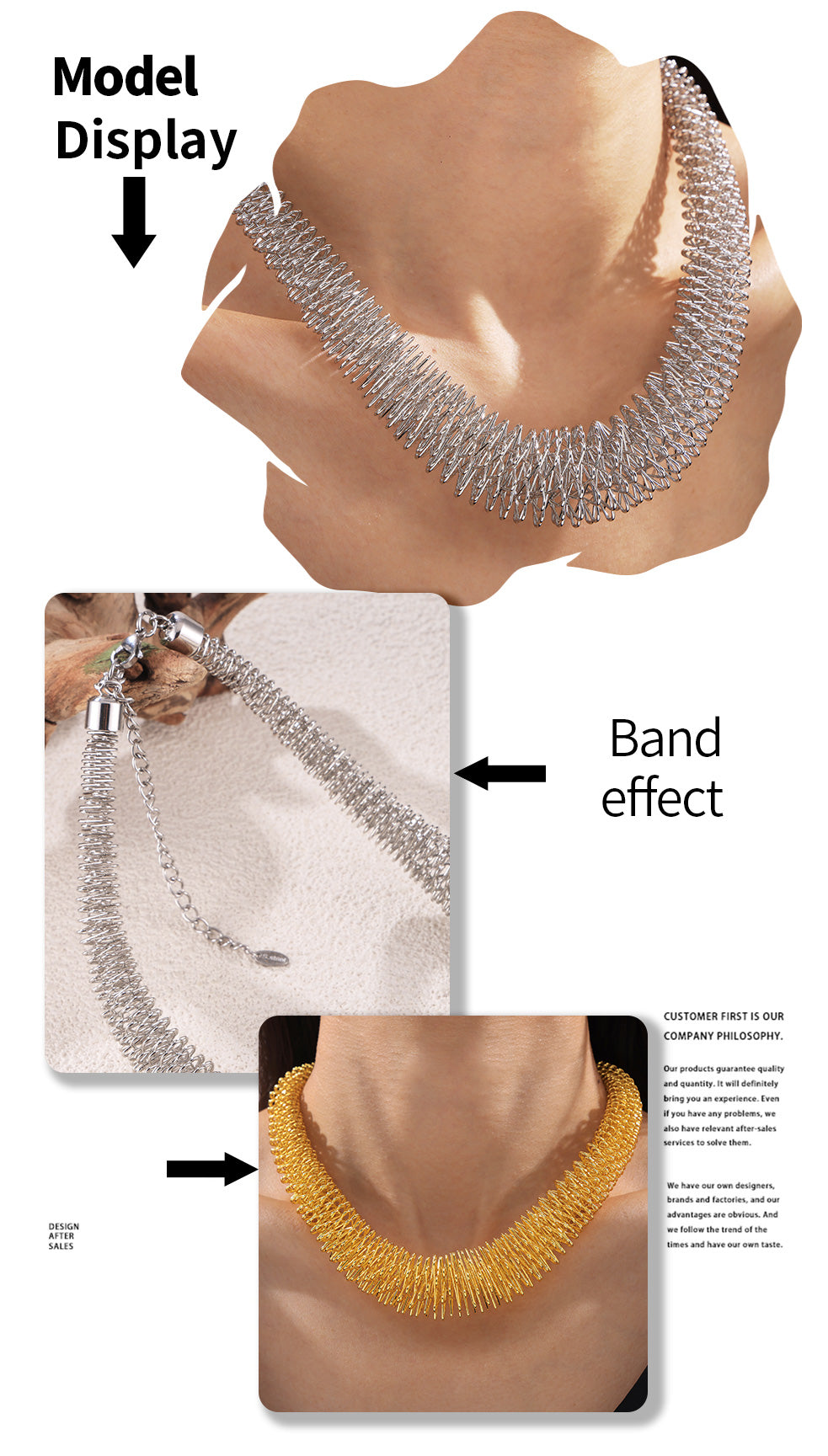 Gilded Flow | Mesh Statement Necklace | Gold Plated Woven Texture Design | Bold Contemporary Luxe Necklace