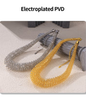 Gilded Flow | Mesh Statement Necklace | Gold Plated Woven Texture Design | Bold Contemporary Luxe Necklace