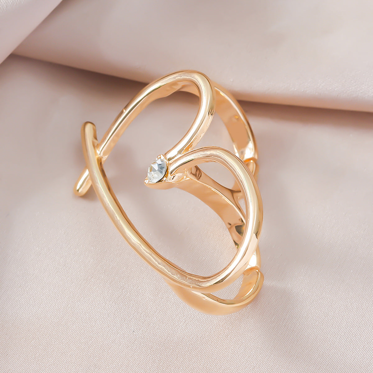 Amore Élan Heartline Adjustable Ring