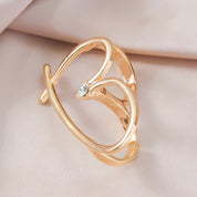 Amore Élan Heartline Adjustable Ring
