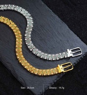 Celestia Glow | Emerald Prism Luxe Bracelet | Gold Plated Green Crystal Detailing | Elegant Contemporary Statement Bracelet