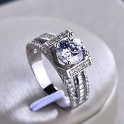 Radiant Crown Solitaire Ring