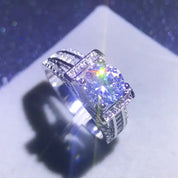 Radiant Crown Solitaire Ring